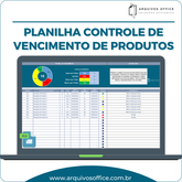 Planilha Controle de Vencimento de Produtos Prontos com Dashboard Excel Loja das Planilhas